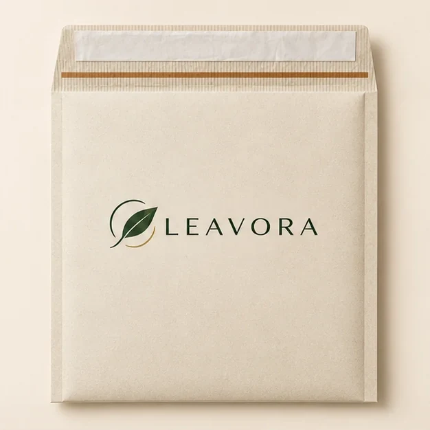 Paper mailer concept showing an opening and return-strip direction.