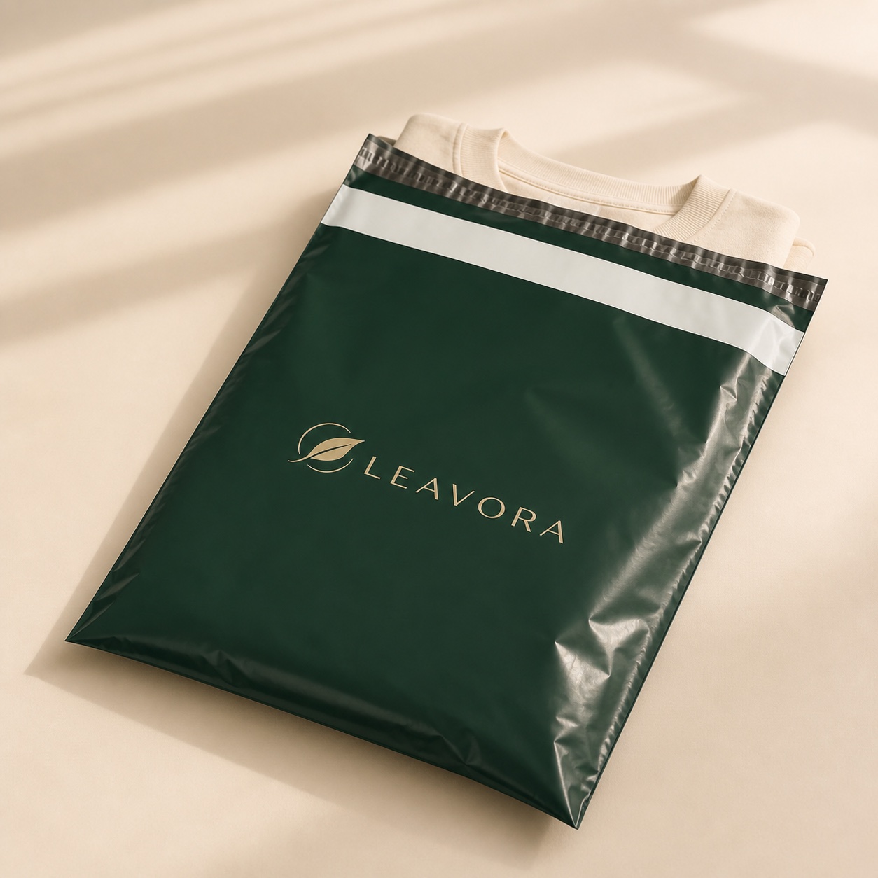 A paper mailer and packing materials prepared for an e-commerce shipment.